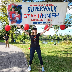 My finish at last year's Superwalk